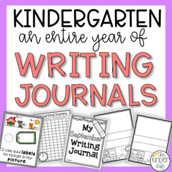 Preview of Kindergarten Writing Journals | Writing Journal Prompts K-1