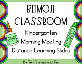 Preview of Kindergarten Morning Meeting Distance Learning Google Slides