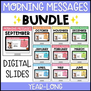 Preview of Kindergarten Morning Messages & Phonological Awareness: Year Long Bundle