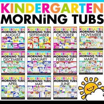 Preview of Kindergarten Morning Tubs Fine Motor Math & Literacy Centers Morning Work Bins