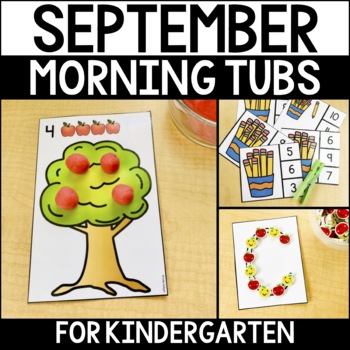 Preview of Kindergarten Morning Tubs for September