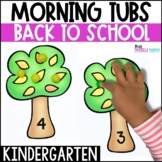 Kindergarten Morning Tubs or Bins for Back to School, Kind