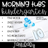 Kindergarten Morning Tubs or Bins for January