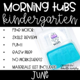 Kindergarten Morning Tubs or Bins for June