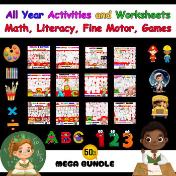 Preview of Kindergarten Morning Work Activities and Worksheets BUNDLE: +100 Activity