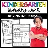 Kindergarten Morning Work: Beginning Sounds and Counting