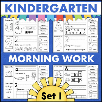 Kindergarten Morning Work Bell Ringers Letter Recognition Sounds ...