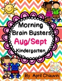 Kindergarten Morning Work Brain Busters- Bell Ringers / Ma