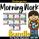 Kindergarten Morning Work Literacy and Math Activities Pra