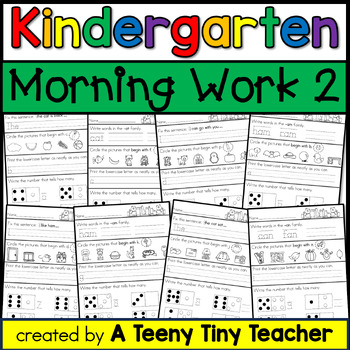 Preview of Kindergarten Morning Work Part 2