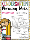 Kindergarten Morning Work - December