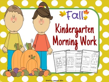 Preview of Kindergarten Fall Morning Work: October and November