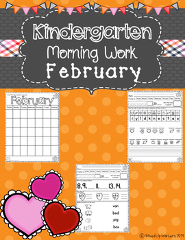 Preview of Kindergarten Morning Work (February)