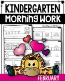 Kindergarten Morning Work - February [Winter]