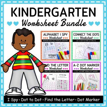 Preview of Kindergarten Morning Work | I Spy | Dot to Dot | Find the Letter | Dot Marker