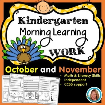 Preview of Kindergarten Morning Work October & November