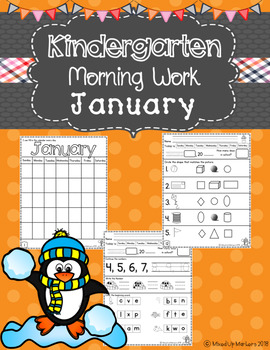 Preview of Kindergarten Morning Work (January)