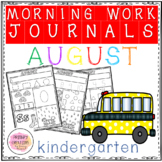 Kindergarten Morning Work Journal - August