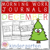 Kindergarten Morning Work Journal - December