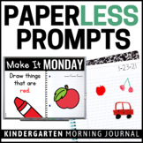 Kindergarten Morning Work - Kindergarten Writing Prompts - Google Slides + More