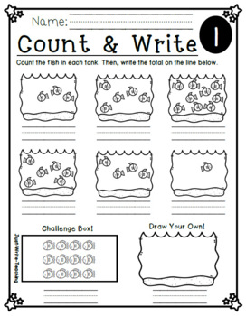 Preview of Kindergarten Morning Work / Math Centers FREEBIE!