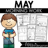 May Morning Work Kindergarten Math & Literacy Worksheets E