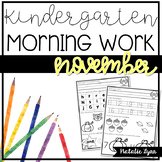 Kindergarten Morning Work - November