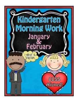 Preview of Kindergarten Morning Work ~ January & February CCSS Aligned