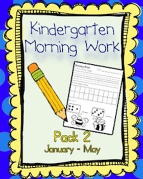 Preview of Kindergarten Morning Work Pack 2 (January-May)