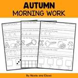 Fall Kindergarten Morning Work