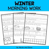 Winter Kindergarten Morning Work