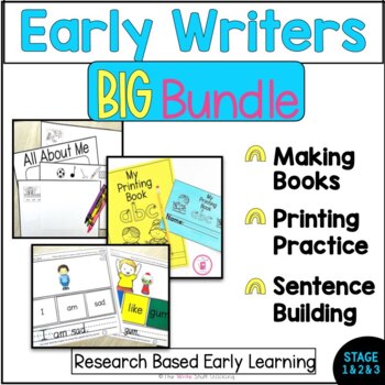 Preview of Kindergarten Writing Printing Practice Sentence Building BIG BUNDLE