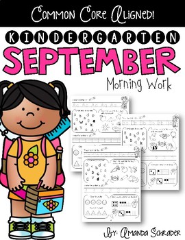 Preview of Kindergarten Morning Work- September