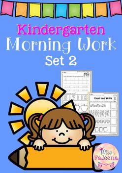 Kindergarten Morning Work (Set 2) by Miss Faleena | TpT