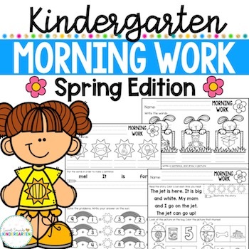 Preview of Kindergarten Morning Work {Spring Morning Work}