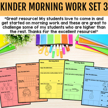 kindergarten march morning work 3rd quarter math ela spiral review worksheets