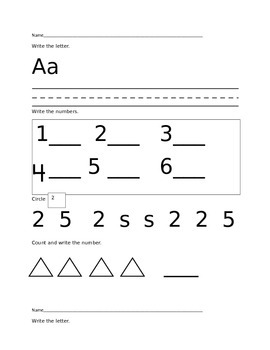 Preview of Kindergarten Common Core Test Prep/ Morning Work/ Workshop/ Independent Work