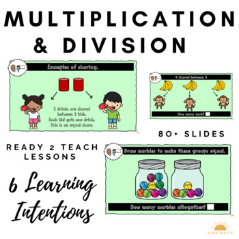 Preview of Kindergarten Multiplication and Division - Interactive Digital Math Lessons