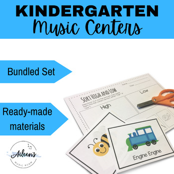 Preview of Kindergarten Music Centers/ Stations - Bundled Set