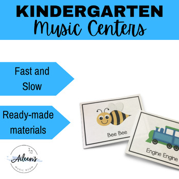 Preview of Kindergarten Music Centers/ Stations - Fast and Slow