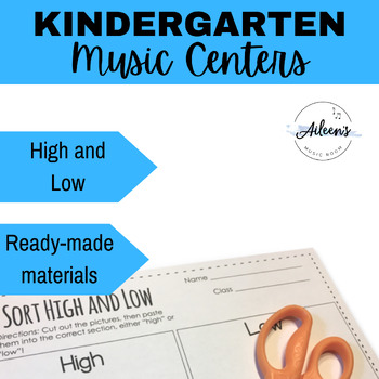 Preview of Kindergarten Music Centers/ Stations - High and Low