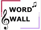 Kindergarten Music Word Wall