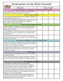 Kindergarten NGSS Checklist