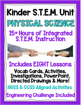 Preview of Kindergarten NGSS Physical Science STEM Curriculum Unit (K-PS2-1, K-PS2-2)