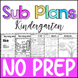 Kindergarten - NO PREP - Emergency Sub Plans
