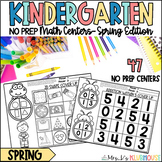 Kindergarten NO PREP Math Centers- Individual and Partner 