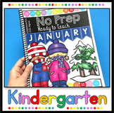 Snowman Math and Reading Activities - Winter Worksheets - Kindergarten No Prep