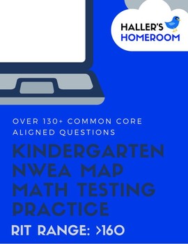 Preview of Kindergarten NWEA MAP Math Practice Pages [RIT >160]