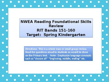 Preview of Kindergarten NWEA Primary Reading Foundational Skills