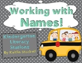 Kindergarten Name Puzzles & Games for Literacy Stations!